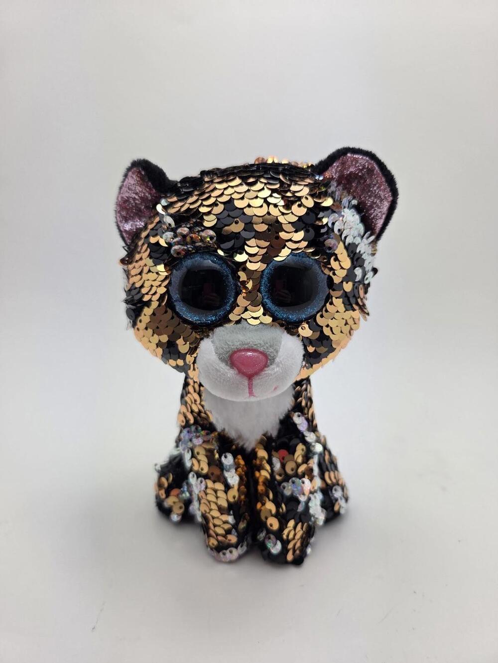 Ty Flippables “Sterling” the Leopard with Sequins - No Hang Tag (6 inch)